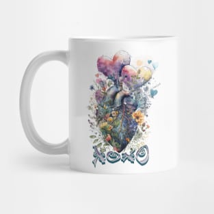 Watercolor Heart Mug